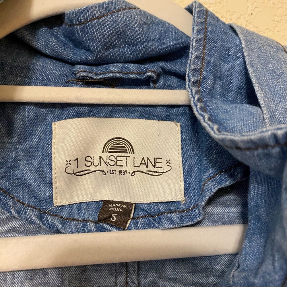 1 Sunset Lane lightweight denim utility jacket - Picture 9 of 9